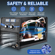 YILIFEIDA 3 in 1 MIG Welder 120A Multiprocess Welding Machine with IGBT Inverter, Digital Display, Full Kit