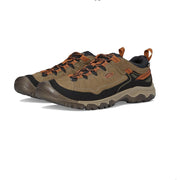 KEEN 1030692 Targhee IV Waterproof Hiking Shoes for Men - Sea Turtle/Roasted Pecan - 12W