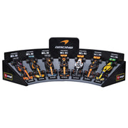Bburago Formula 1 McLaren Die-Cast Model Car Set, 7 Vehicles, 1/43 Scale, Display Stand Included, Multi-Color, 38169