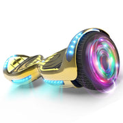 Hoverstar LBW12A Flash Wheel Hoverboard 6. 5 In. Bluetooth Speaker with LED Light Self Balancing Wheel Electric Scooter, Chrome Gold