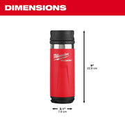 Milwaukee 48-22-8395R Packout Red 18 Oz. Insulated Bottle with Sip Lid