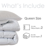 KINMEROOM Queen Size 3-Piece Down Alternative Comforter Set, Dark Gray, Ultra Soft Hypoallergenic Polyester, All-Season Bedding, DAC-S3-Davy-Q