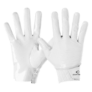 Cutters Rev Pro 5.0 Football Receiver Gloves, Lightweight Neoprene, Air C-TACK Grip, Reinforced Fingertips, Hook Closure, Adult Large, Solid White, cpt-auo-167