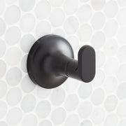 SIGNATURE HARDWARE SHLZRHMB Lentz 1-Hook Robe Hook in Matte Black