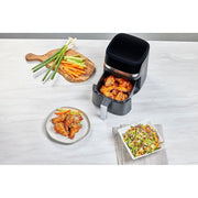 BLACK+DECKER Purify 2-Quart Digital Air Fryer, 9 One-Touch Presets, LED Touchscreen, Auto Shut-Off, Shake Reminder, 1000W, Stainless Steel, AFBD22-0BD