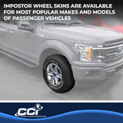 Multiple Manufactures Impostor 17 Inch Chrome-Plated ABS Plastic Wheel Covers, 6 Spoke, Snap-On, Set of 4