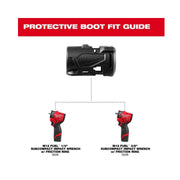 Milwaukee 49-16-3049 M12 FUEL Subcompact Impact Wrench Protective Boot, Rubber, Red, Compatible with 1/4 in and 3/8 in