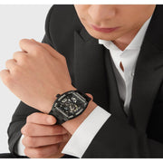 Philipp Plein PWBAA0521 Men's The $keleton Black IP 44mm Fashion Watch with Strap