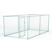 Lucky Dog 4'H x 5'W x 10'L/4'H x 8'W x 6.5'L Boxed Kennel Chain Link