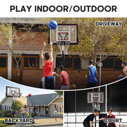 Naipo Basketball Hoop Basketball Goal System with Adjustable Height, No Basketball - Portable