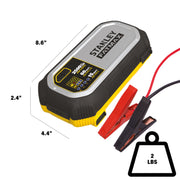 Stanley FatMax Automotive Jump Starter, 2500 Peak Amps, USB-C PD 60W, USB-A 15W, LED Work Light, Carrying Case, LJ25FC
