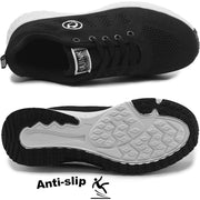 HAJINK Women's Breathable Lightweight Sneakers, Slip-On Comfortable Walking Shoes, Black, Size: 6