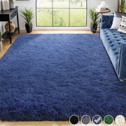 Nefoso NHG5003 Shag Area Rug, 7ft x 10ft Soft Fluffy Area Rugs for Living Room Bedroom Decor Carpet, Dark Blue