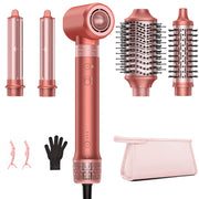 RACCOMB 5-in-1 Hair Styling Tool, High Speed 110000 RPM Motor, Coral Red