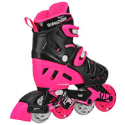 Roller Derby Tracer Adjustable Inline Skates for Kids, Medium 2-5, Black Pink, Buckle Closure, Polyurethane Wheels, I150GM