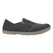 OluKai Nohea Mesh Men's Slip-On Sneakers, Breathable Lightweight Mesh Upper, Dual-Density PU Footbed with Gel, All-Weather Rubber Outsole, Dark Shadow, 11.5, 10188-4242