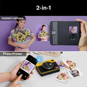 Kodak C300RW 10MP Mini Shot 3 Retro 4PASS 2-in-1 Instant Camera and Photo Printer (3x3 inches) + 8 Sheets, White