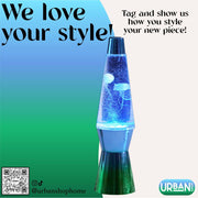 Urban Shop WK641478 Jellyfish Motion Lamp, 13 in, Blue and Green Ombre, USB Powered, Incandescent Bulb