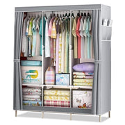 HIOHA WMCO1 Free Standing Closet Organizer with Shoe Rack, Dustproof Wardrobe Storage, 67 x 18 x 50 Inches