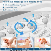 UNIFULL DDZYP-06-White Collapsible Foot Spa Bath with Fast Heating, Motorized Shiatsu Massage, Temperature Control, Pedicure Kit, White, DDZYP-06-White