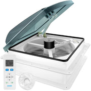 Kohree 14 Inch RV Vent Fan, 12V, Super Quiet, 10 Speed Intake and Exhaust, Remote Control, Light Blue