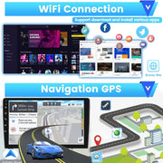 Podofo A7055A3019A4C888 2+64G for 2010-2014 Ford Exports Mustang Wireless Carplay Android Auto Mirror Link 10.1 inch Touchscreen Car Stereo Radio