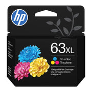 HP F6U63AN#RFD 63XL Tri-Color Ink Cartridge, High Yield, Cyan Magenta Yellow, 300 Page Yield