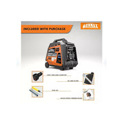 Genmax GM4800iAEFI Portable Inverter Generator, 4800-Watt Remote Start CO Sensor With Telescopic Handle & Wheels