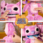 Disney Stitch Ultimate Angel Interactive Plush Toy, 17in, 100+ Sounds and Reactions, Multicolor, 31236