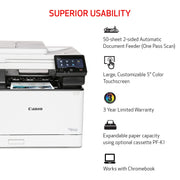 Canon 5455C010 imageCLASS MF753Cdw Wireless Color All-In-One Laser Printer with Fax White