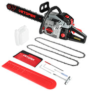 Vetoper Gas Chainsaw, 20in Bar, 3.4HP 62cc 2-Cycle Engine, Rear Handle with Anti-Vibration, Chain Brake, Automatic Oiler, MJ-6220F18