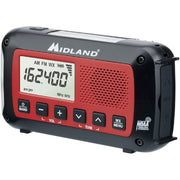 Midland ER40 Emergency Crank Weather Alert Radio, Red/Black