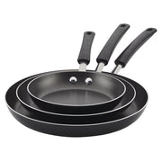 Farberware 3-Piece Easy Clean Frying Pan, Skillet Set, Black - Material: Aluminum