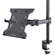 StarTech.com Adjustable Laptop and Monitor Desk Mount, Articulating Arm, VESA Tray, Clamp and Grommet Mount, Supports Laptops up to 16.5in and Monitors up to 34in