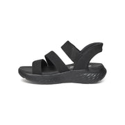 Skechers Women's Hands Free Step-Ins Sonic Lite Slip-On Sandal, Black, Medium Width, Platform Heel