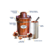 Nostalgia ICMP600WD 6-Quart Wood Bucket Ice Cream Maker