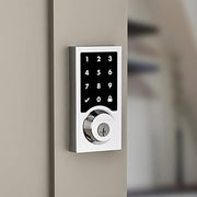 Kwikset SmartCode 916 Z-Wave Electronic Deadbolt Lock with Touchscreen Keypad, Polished Chrome, 99160-043