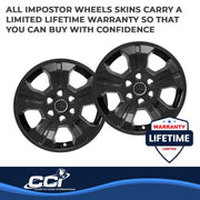 Coast2Coast IWCIMP392BLK Impostor 18 Inch 5 Spoke Gloss Black Wheel Skins Set of 4