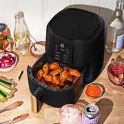 Beautiful 3 Quart Digital Air Fryer with TurboCrisp Technology, EverGood Ceramic Nonstick Coating, Black Sesame, Model 29015