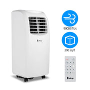 Ktaxon 115V 9000BTU Portable Air Conditioner w/ Dehumidifier Function and Remote, White