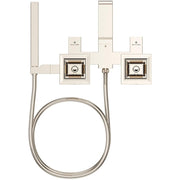 Pfister Verve Wall Mounted Tub Filler with Built-In Diverter and Hand Shower, Polished Chrome, 8