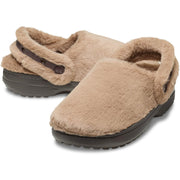 Crocs Classic Unfurgettable Clog, Slip-On Faux Fur Upper, Milk Chocolate, Size 8 Women/6 Men, 211116-2JJ