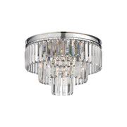 3-Light Round Semi-Flush Mount in Polished Chrome Finish