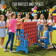 RealPlay Jumbo 4-in-a-Row Connect Game, 4ft Giant Indoor Outdoor Yard Game with 42 Rings, 30636
