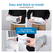 GarveeLife Portable Air Conditioner 15,000 BTU 3-in-1 Cooling Dehumidifier Fan Quiet Operation Cools Up to 850 Sq.Ft Remote Control Easy Installation Kit gwer34534