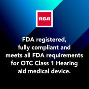 RCA RSH052BKRB OTC Behind-the-Ear Hearing Aids Value Bundle, Black