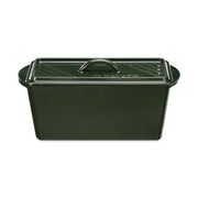 Navaris Cast Iron Bread Loaf Pan with Lid, Green, 13-3/8 in x 5-1/8 in x 5-1/8 in
