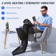 AMONSEE Leg Massager 360 Full Wrap-Around Helpful for Vericose Veins,Muscle Fatigue,Cramps Air 3 Intensities Foot&Knee Massager