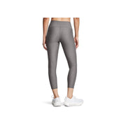 Under Armour HeatGear Womens High-Rise No-Slip Waistband Ankle Leggings, 4-Way Stretch, Charcoal Light Heather Black, Large, 1365335