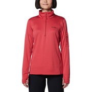 Columbia Park View Grid Fleece Long-Sleeve Half-Zip for Ladies - Daredevil - 1X